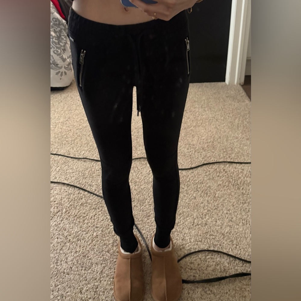 Hollister Black Biker Jogger Sweat Pants